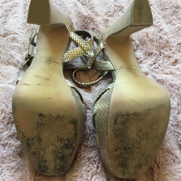 Sam Edelman Gold Platforms Sz 8 - Picture 6 of 6
